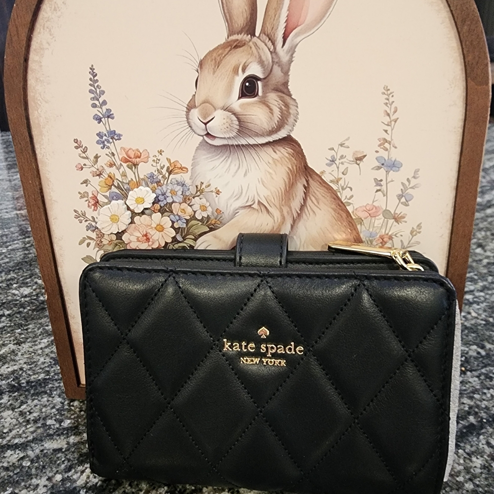 Kate Spade Black Quilted Wallet